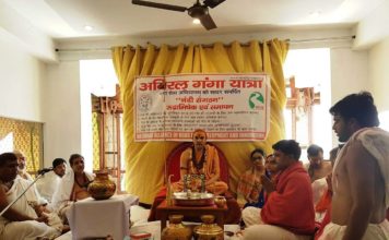 नदी संगठन अविरल गंगा यात्रा स्वामिश्रीः अविमुक्तेश्वरानन्दः