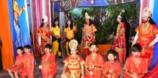 रामलीला में सीता हरण सहित विभिन्न दृष्यों का किया मंचन