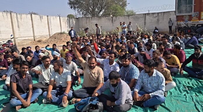 श्री सीमेंट गोठड़ा प्लांट में कर्मचारियों की स्ट्राइक