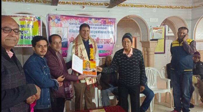 मुरारीलाल सरावगी जैसे समाजसेवी व्यक्तित्व समाज के लिए प्रेरणास्रोत: देवेंद्र झाझड़िया