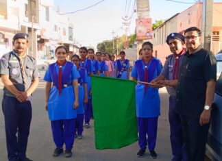 महिला दिवस पर स्काउट गाइड ने निकाली रैली