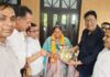 महिला मोर्चा की नवनियुक्त प्रदेश महामंत्री अरुणा सिहाग का अभिनंदन