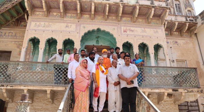 जोगेश्वर गर्ग ने कन्हैयालाल सेठिया की पैतृक हवेली का किया अवलोकन