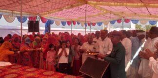 ढाणी बाढ़ान में गौ कथा का महाआरती के साथ समापन