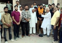हज यात्रा से वतन लौटने पर हाजी इदरीश खान दौलतखानी का भव्य स्वागत