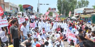धान मंडी में गूंजा किसानों-मजदूरों का आक्रोश, 1500 लोगों ने दी गिरफ्तारियां