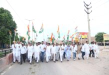 हल्द्वानी घटना के विरोध में कांग्रेस का विशाल मार्च एवं सत्याग्रह