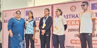हनुमानगढ़ की यागिनी पचार ने जीते 4 पदक, जूनियर नेशनल के लिए राजस्थान टीम में चयन हनुमानगढ़ की तीरंदाज यागिनी पचार ने आर्चरी चैंपियनशिप में चार पदक जीते