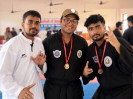 हनुमानगढ़ के पैंचक सिलाट खिलाड़ी भानु प्रताप सिंह शेखावत और दुर्लभ जोशी
