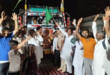 हनुमानगढ़ से रामदेवरा भण्डारे के लिए खाद्य सामग्री से भरे वाहन रवाना हनुमानगढ़ से रामदेवरा भण्डारे के लिए खाद्य सामग्री से भरे वाहन रवाना