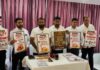 झुंझुनूं में फूड रियलिटी मार्च अभियान को लेकर प्रेस वार्ता करते मरूसेना फाउंडेशन के अध्यक्ष एडवोकेट जयन्त मूंड और अभियान से जुड़े सदस्य।