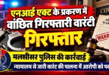 मलसीसर पुलिस की कार्रवाई, एनआई एक्ट मामले में गिरफ्तारी वारंटी गिरफ्तार मलसीसर पुलिस द्वारा एनआई एक्ट प्रकरण में गिरफ्तारी वारंटी को गिरफ्तार करने की कार्रवाई