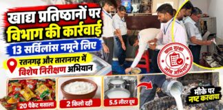 चूरू के रतनगढ़ और तारानगर में अस्पतालों के आसपास खाद्य प्रतिष्ठानों की जांच करता खाद्य सुरक्षा विभाग