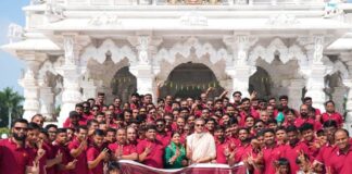कर्मचारियों को परिवार मानकर कोठारी परिवार ने करवाई तीन दिवसीय निःशुल्क यात्रा मास्टर चैन्स एंड ज्वेल्स के 150 कर्मचारियों की तीन दिवसीय निःशुल्क धार्मिक एवं दर्शनीय स्थल यात्रा