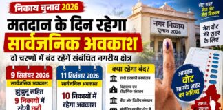 मतदान के दिन रहेगा सार्वजनिक अवकाश