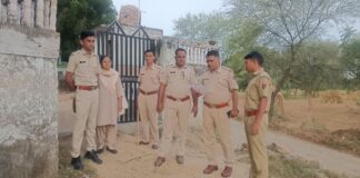 झुंझुनूं पुलिस के ऑपरेशन डोमिनेशन में पुलिसकर्मियों की कार्रवाई