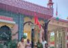 धर्म ध्वजा के साथ हुआ भूमि पूजन , रामलीला मंच निर्माण शुरू