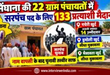 झुंझुनूं की सिंघाना पंचायत समिति की 22 ग्राम पंचायतों में सरपंच चुनाव के लिए नाम वापसी के बाद 133 प्रत्याशियों की चुनावी स्थिति