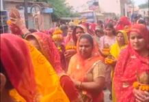 कलश यात्रा के साथ दुर्गा पूजा महोत्सव का शंखनाद , भक्ति के रंग में रंगा झुंझुनूं