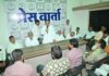 चूरू के मंडेलिया हाउस में रफीक मंडेलिया की अध्यक्षता में दिल्ली कांग्रेस महारैली की तैयारियों और कार्यकर्ताओं की बैठक